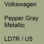 Preview: Volkswagen, Pepper Gray Metallic, LD7R / U5.